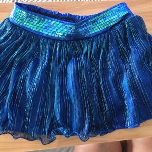 Justice Blue Flare Sequin Girls Skort Size 14